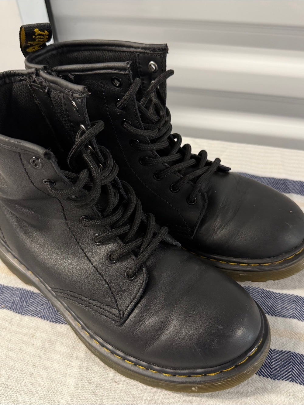 Dr. Martens Women’s 5 Black Leather 1460 Lace Up Combat Boots AirWair